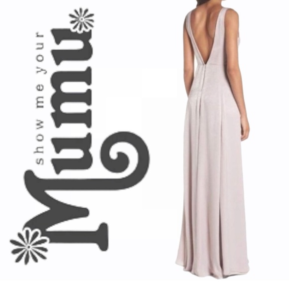 NWT Show Me Your Mumu Jenn “Show Me The Ring” Formal Maxi Dress Beige size XL - Picture 5 of 15